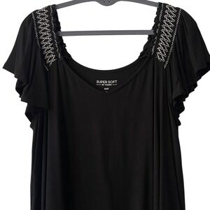 Torrid Super Soft Black Women's Boho Style Flowy‎ Top 2